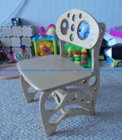 Kid’s chair file cdr and dxf free vector download for Laser cut