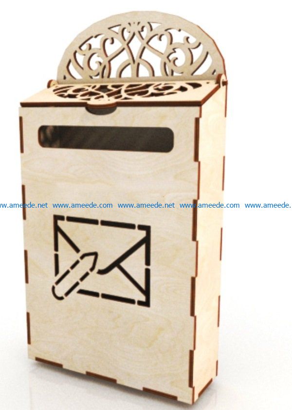 Mailbox file cdr and dxf free vector download for Laser cut