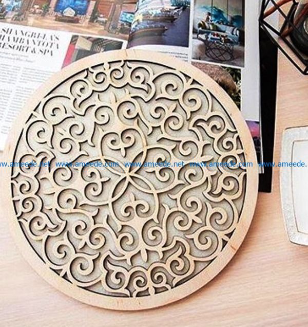 Mandala file cdr and dxf free vector download for Laser cut