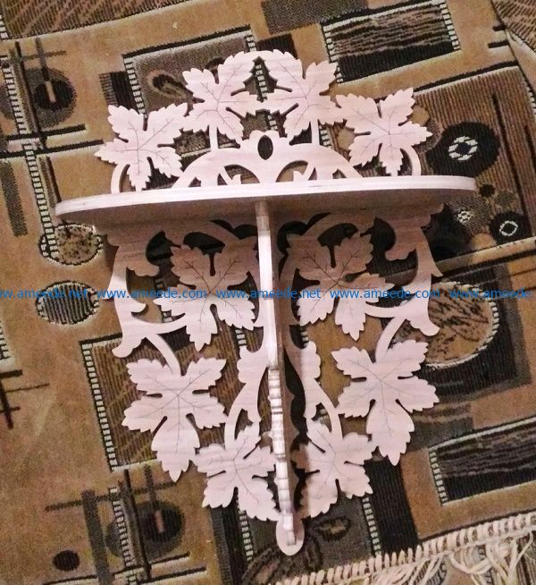 Maple leaf shelf file cdr and dxf free vector download for Laser cut