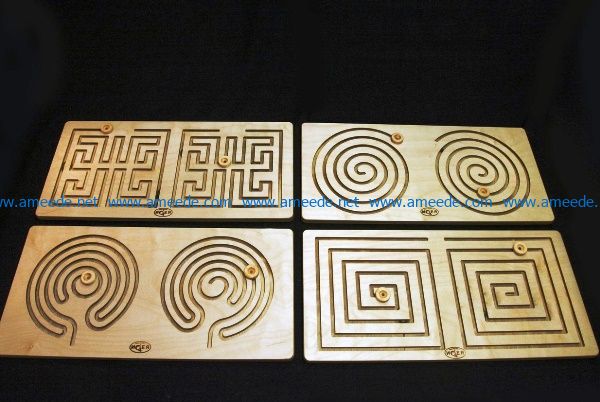 Maze simulator file cdr and dxf free vector download for laser engraving machines