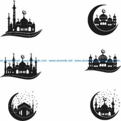 Mosque file cdr and dxf free vector download for laser engraving machines