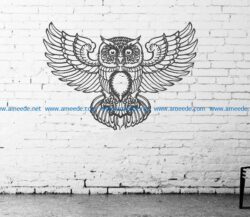 Murals of owls file cdr and dxf free vector download for Laser cut Plasma