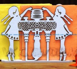 Pancakes hold napkins file cdr and dxf free vector download for Laser cut