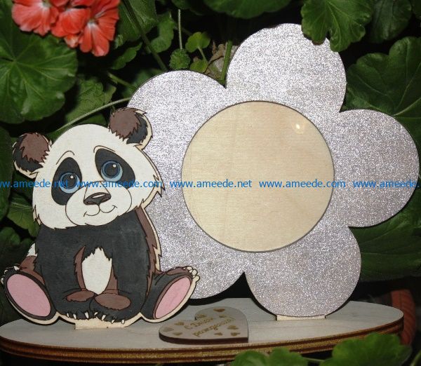 Panda frames file cdr and dxf free vector download for Laser cut