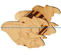 Pencil Elephant box file cdr and dxf free vector download for Laser cut CNC