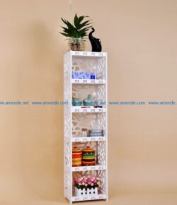 Shelves five floors  file cdr and dxf free vector download for Laser cut CNC