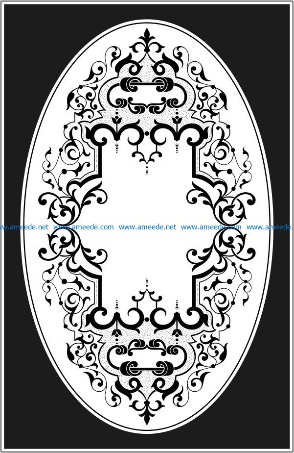 Square and oval frames file cdr and dxf free vector download for laser engraving machines