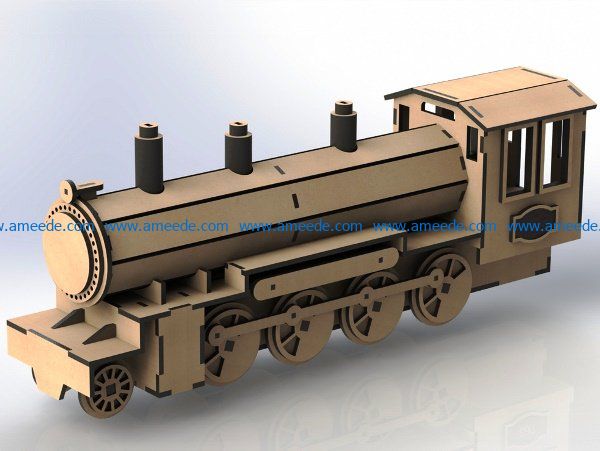 Steam locomotive trailers file cdr and dxf free vector download for Laser cut