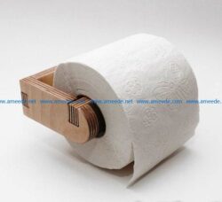 Toilet Roll Holder file cdr and dxf free vector download for Laser cut
