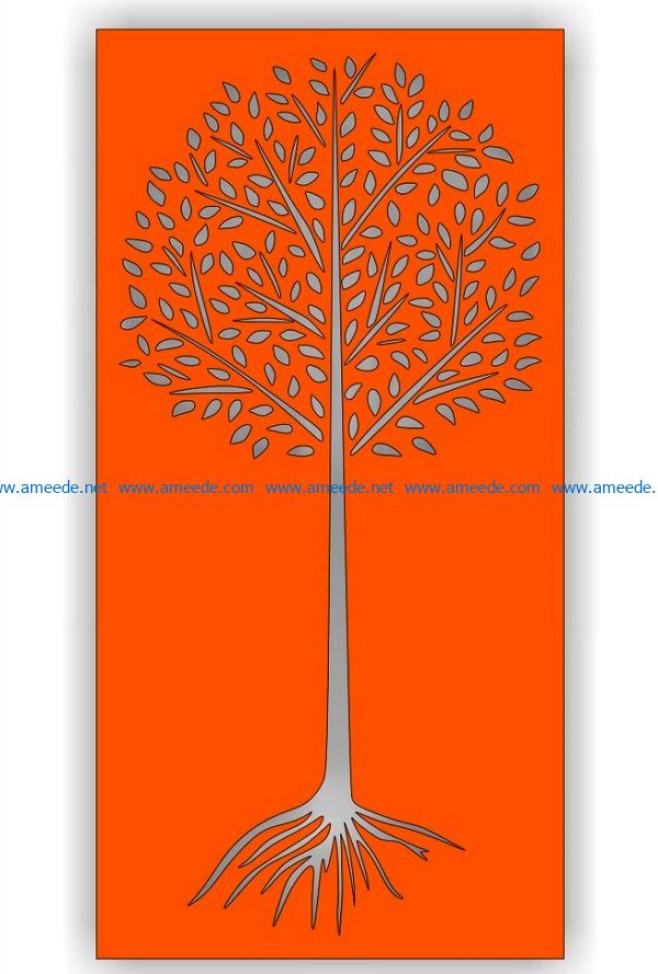 Tree file cdr and dxf free vector download for Laser cut