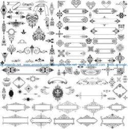 Unique decorative element  file cdr and dxf free vector download for laser engraving machines