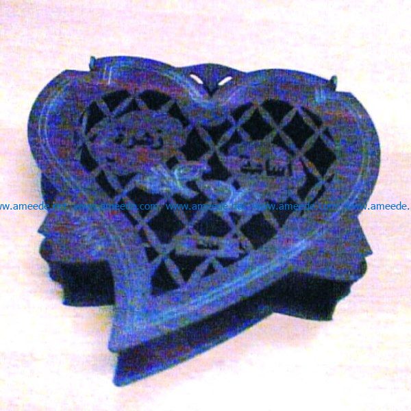 Valentine heart box file cdr and dxf free vector download for Laser cut