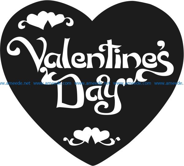Valentines day heart file cdr and dxf free vector download for Laser cut