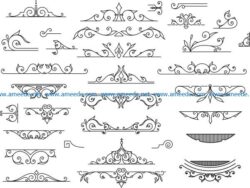 Vintage Element file cdr and dxf free vector download for laser engraving machines