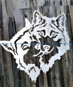 Wolf with a wolf file cdr and dxf free vector download for Laser cut Plasma