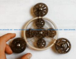 Wooden Gear Trains file cdr and dxf free vector download for Laser cut