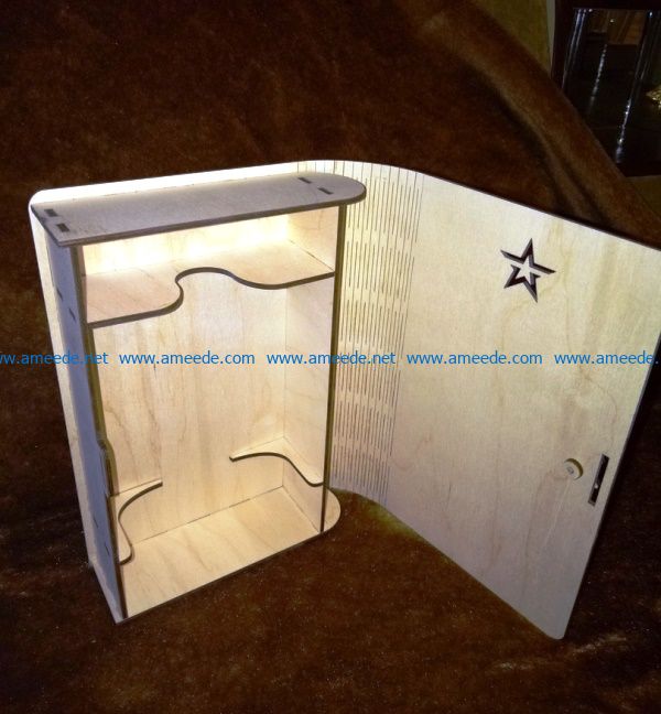 Woody Box file cdr and dxf free vector download for Laser cut