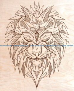 art lion file cdr and dxf free vector download for laser engraving machines