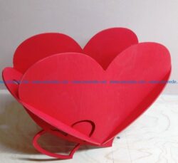 basket heart file cdr and dxf free vector download for Laser cut