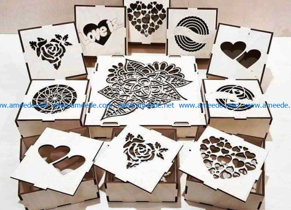 box for chocolates file cdr and dxf free vector download for Laser cut