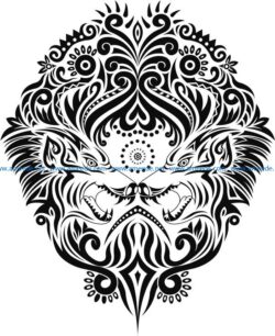 ethnic wolf file cdr and dxf free vector download for print or laser engraving machines