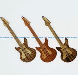 guitar magnet samp  file cdr and dxf free vector download for Laser cut