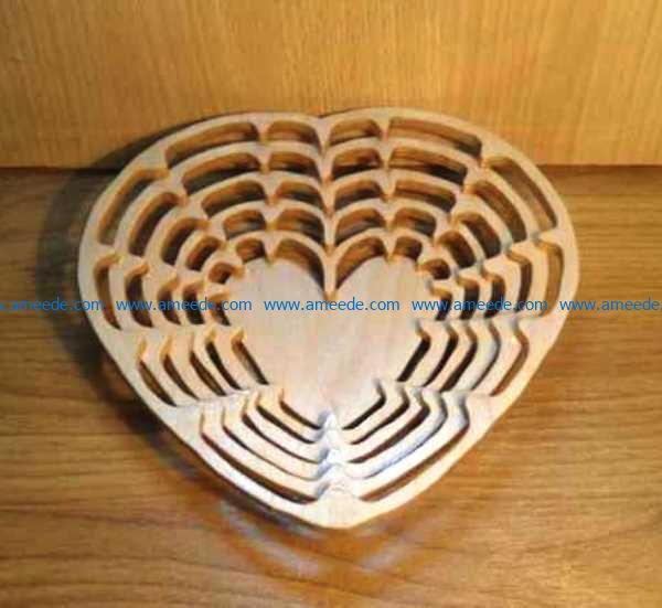 heart dish file cdr and dxf free vector download for Laser cut