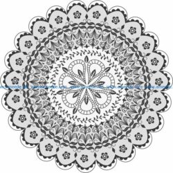 mandala file cdr and dxf free vector download for print or laser engraving machines