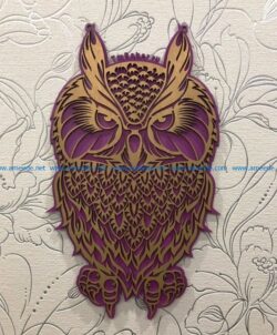 owl file cdr and dxf free vector download for Laser cut