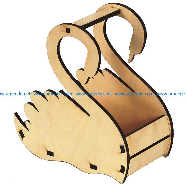 swan basket file cdr and dxf free vector download for Laser cut CNC