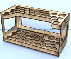 test tube shelf file cdr and dxf free vector download for Laser cut