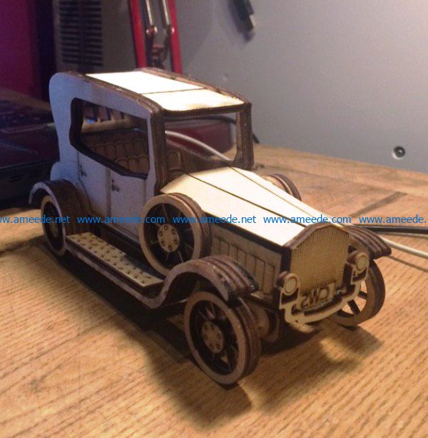 toy antique car file cdr and dxf free vector download for Laser cut