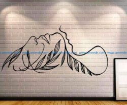 women wall decorations file cdr and dxf free vector download for Laser cut