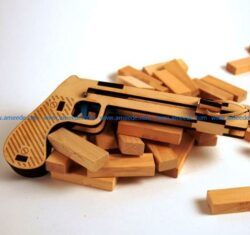 wooden pistol file cdr and dxf free vector download for Laser cut