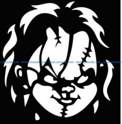 chucky file cdr and dxf free vector download for Laser cut