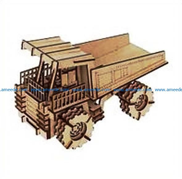 Mining truck file cdr and dxf free vector download for Laser cut