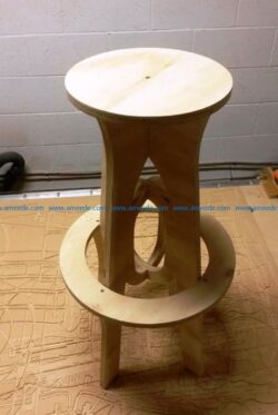 Bar Stool  file cdr and dxf free vector download for CNC