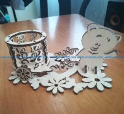 Bear napkin holder file cdr and dxf free vector download for Laser cut