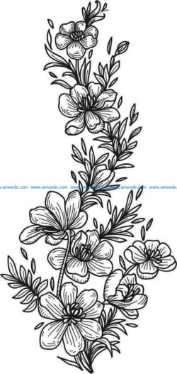 Beautiful carved flowers file cdr and dxf free vector download for laser engraving machines