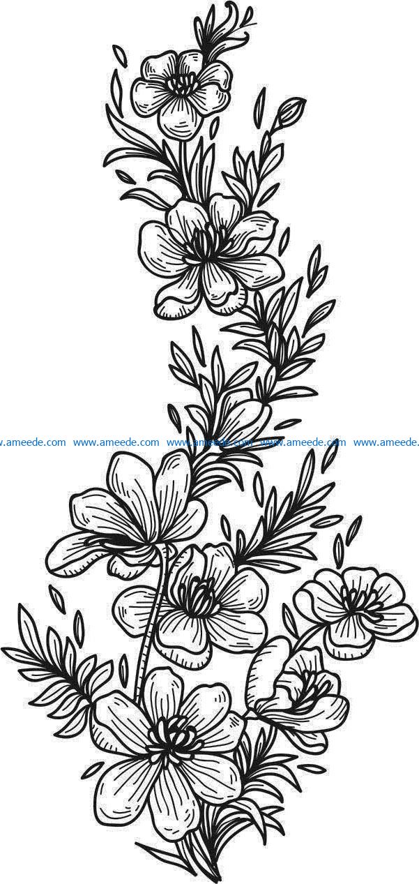 Elegant flowers bouquet vector 01 free download