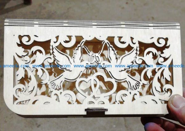 Bills box with pigeons file cdr and dxf free vector download for Laser cut