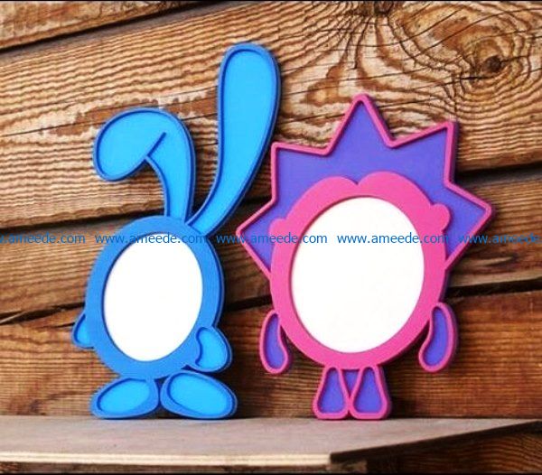 Cartoon photo frames file cdr and dxf free vector download for Laser cut