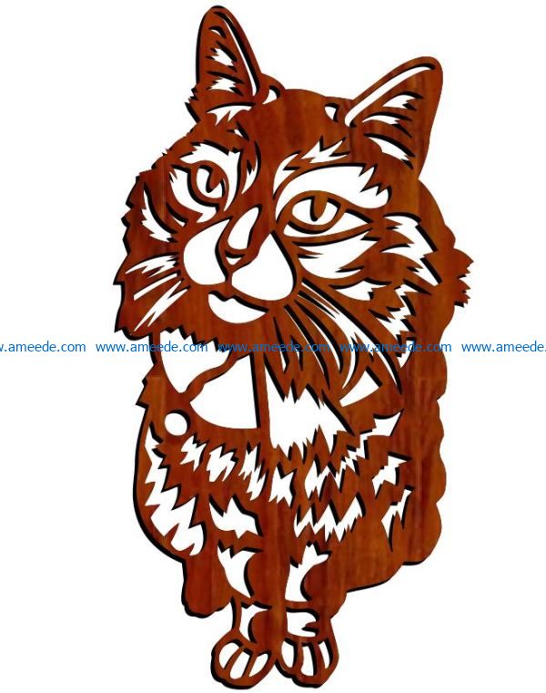 Cat Panno file cdr and dxf free vector download for Laser cut Plasma