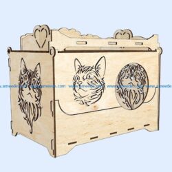 Cat house file cdr and dxf free vector download for Laser cut