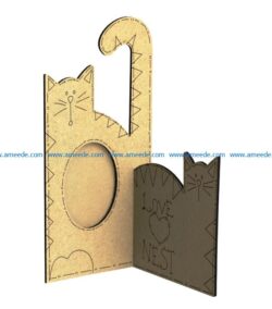 Cat portrait file cdr and dxf free vector download for Laser cut