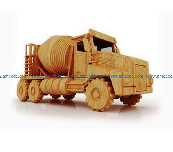 Cement truck file cdr and dxf free vector download for Laser cut