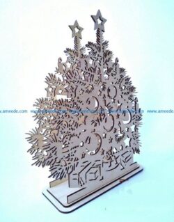 Christmas candle file cdr and dxf free vector download for Laser cut