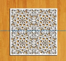 Complex decorative square pattern file cdr and dxf free vector download for Laser cut