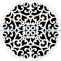 Decorative motifs circle E0009427 file cdr and dxf free vector download for Laser cut